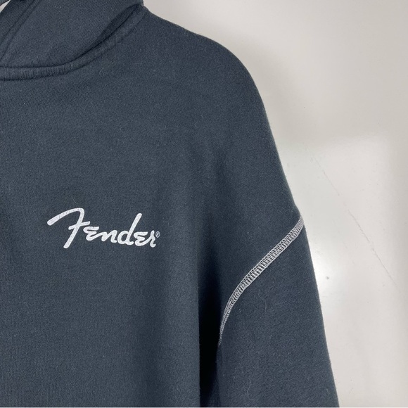 Fender Canada Are You Ready To Rock Zip Up Hoodie Black Men's Size Medium - Picture 5 of 9